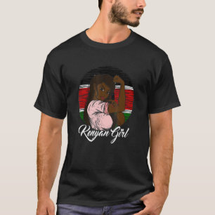 Kenyan Flag Kenya Kenyan Girl T-Shirt