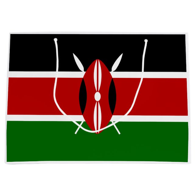 Kenyan Flag (Kenya) Large Gift Bag (Front)