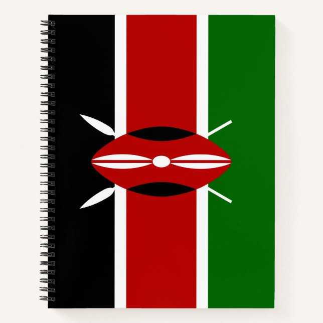Kenyan Flag (Kenya) Notebook (Front)