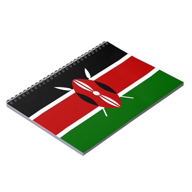 Kenyan Flag (Kenya) Notebook (Left Side)