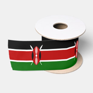 Kenyan Flag (Kenya) Satin Ribbon