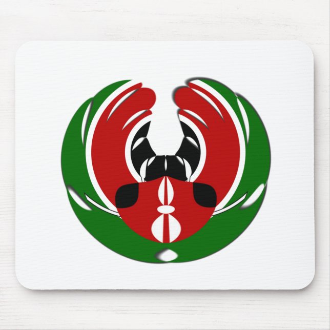 Kenyan Flag Mouse Pad (Front)