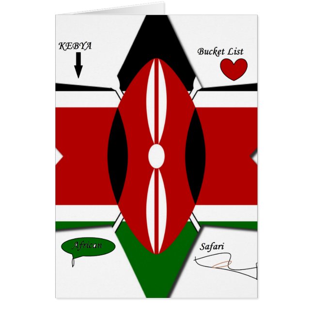 Kenyan Flag Safari Design: Bucket List (Front)