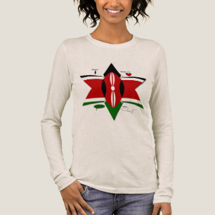 Kenyan Flag Safari Design: Bucket List Tri-Blend Shirt