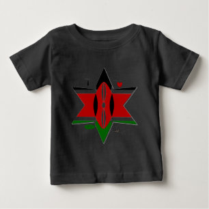 Kenyan Flag Safari: Star Design Bucket List Idea Baby T-Shirt