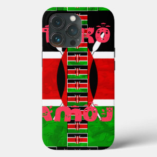 Kenyan Flag Unity: Tuko Pamoja Design iPhone 13 Pro Case