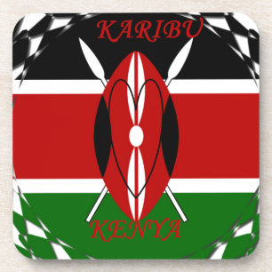 Kenyan Flag Unity: Tuko Pamoja Design Coaster