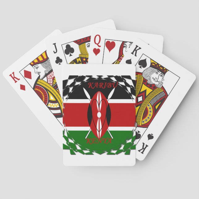 Kenyan Flag Unity: Tuko Pamoja Design Playing Cards (Back)