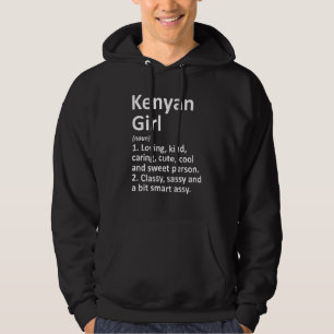 Kenyan Girl Kenya  Funny Country Home Roots Descen Hoodie
