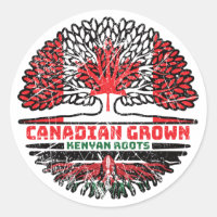 Kenyan Kenya Canadian Canada Tree Roots Flag