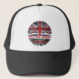 Kenyan Kenya Uk United Kingdom British Tree Roots Trucker Hat