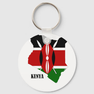 Kenyan Map and Flag Key Ring