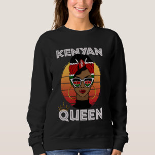 Kenyan Queen African Queen Kenya Flag Kenyan Women Sweatshirt