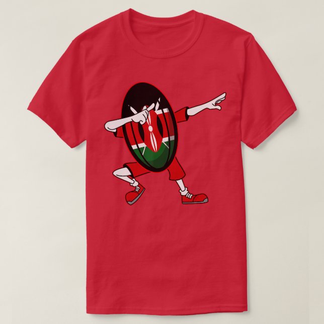 Kenyan Supporters Kit Players Gifts Kenya Rugby Un T-Shirt (Design Front)