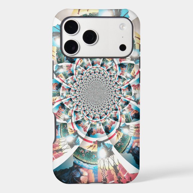 Kenyan Tapestry Kaleidoscope Art Print (Back)