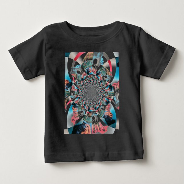 Kenyan Tapestry Kaleidoscope Art Print Baby T-Shirt (Front)