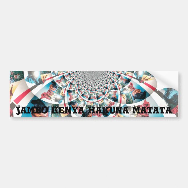 Kenyan Tapestry Kaleidoscope Art Print Bumper Sticker (Front)