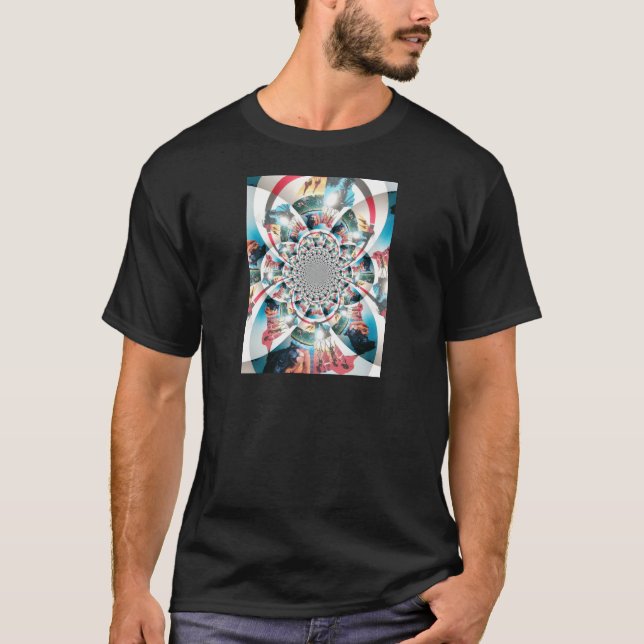 Kenyan Tapestry Kaleidoscope Art Print T-Shirt (Front)