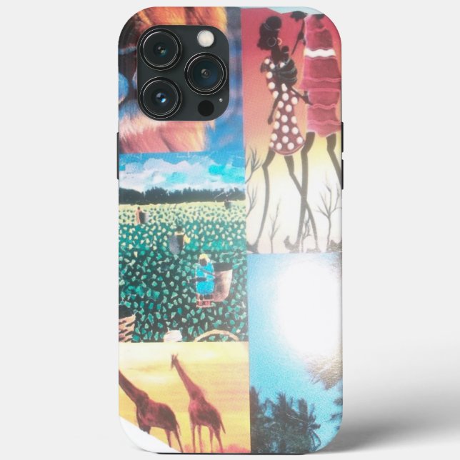 Kenyan Tapestry: Wildlife, Culture,& Coastal Beach Case-Mate iPhone Case (Back)