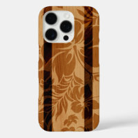 Keokea Beach Hibiscus Faux Wood Surfboard 