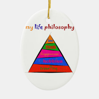 Kephalonissa - my life philosophy ceramic tree decoration