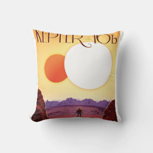 Kepler-16b: Binary Solar Sunset Fine Art Space Cushion