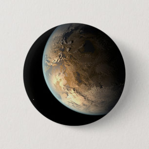 Kepler-186f Orbiting A Distant Star. 6 Cm Round Badge