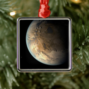 Kepler-186f Orbiting A Distant Star. Metal Tree Decoration