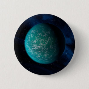 Kepler 22b, An Extrasolar Planet. 6 Cm Round Badge