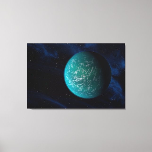Kepler 22b, An Extrasolar Planet. Canvas Print (Front)