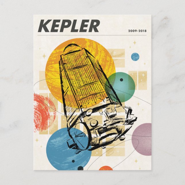 Kepler Space Telescope Poster. Postcard (Front)