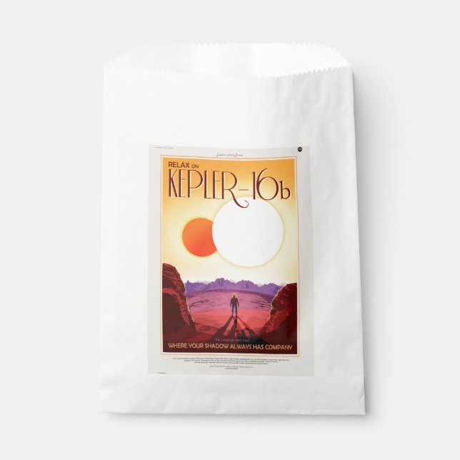 Kepler Space Travel Destination Planet Adventure Favour Bags (Front)