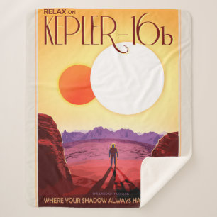 Kepler Space Travel Destination Planet Adventure Sherpa Blanket