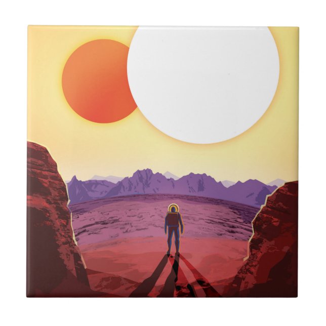 Kepler Space Travel Destination Planet Adventure Tile (Front)