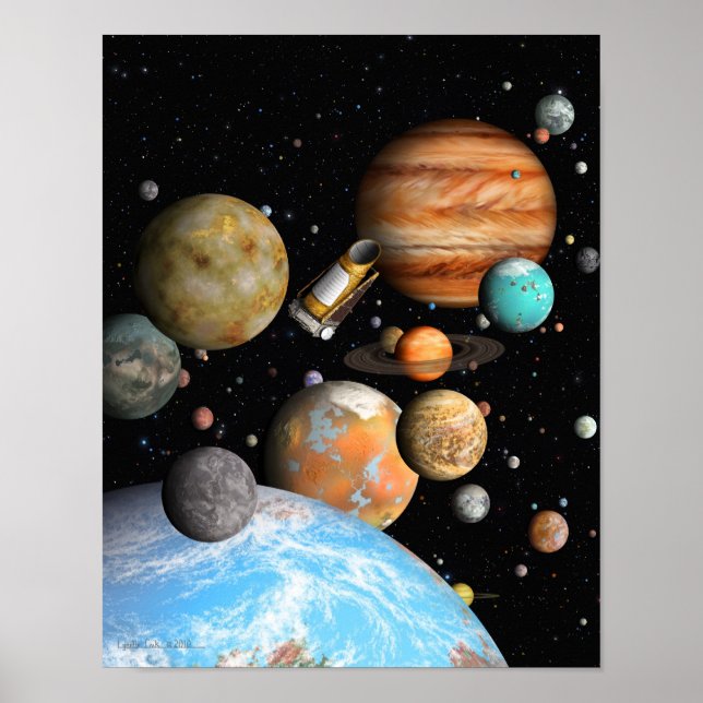 Kepler's Worlds Poster (Front)