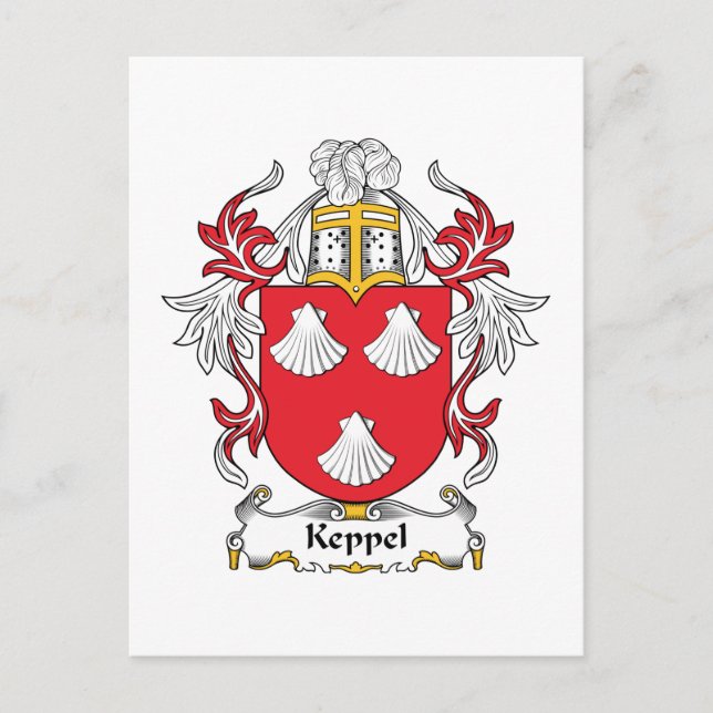 Keppel Family Crest Postcard (Front)