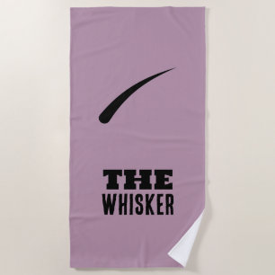 Kept Off Black Flat Clear Whisker Beach Towel
