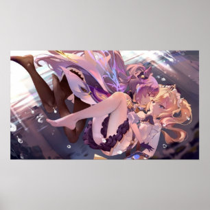 Keqing and Barbara   Genshin Impact  Poster