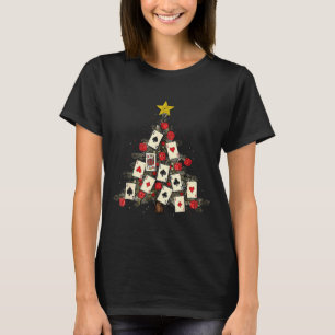 Ker Cards Christmas Tree Gambling Funny Xmas Men  T-Shirt