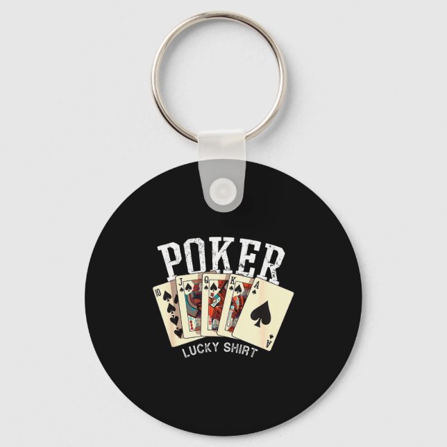 Ker Lucky Shirt Ker Player Gambling Funny Ker  Key Ring (Front)