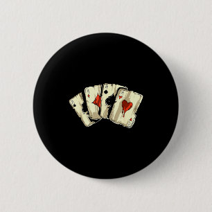 Ker Player Texas Holdem - Card Game Ker  6 Cm Round Badge