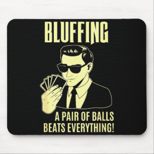 Ker Player Texas Hold'em Night - Bluffing Funny Ke Mouse Pad