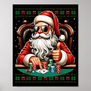 Ker Santa Ker Player Ugly Christmas Sweater Poster