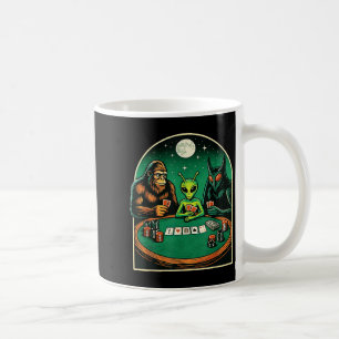 Ker Shirt Men Women Bigfoot Alien Mothman Playing Coffee Mug