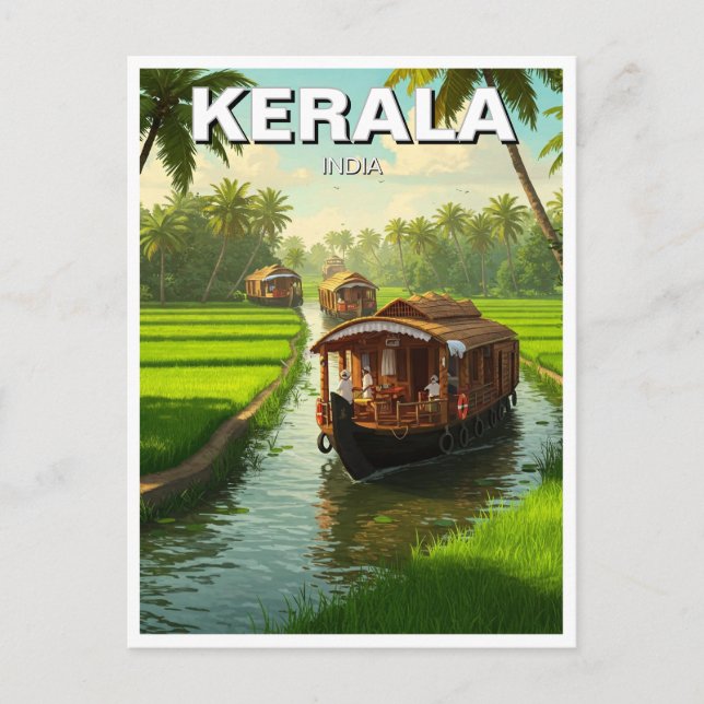 Kerala India Postcard (Front)