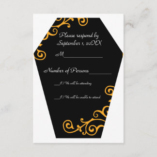 Keranda Ebony (Amber) RSVP Card