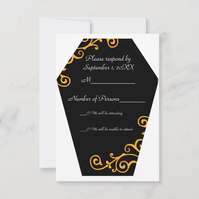Keranda Ebony (Amber) RSVP Card (Front)