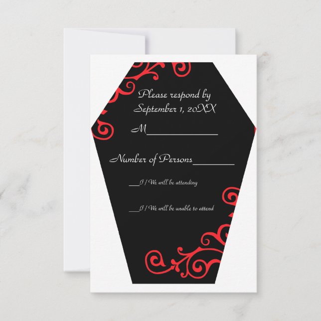 Keranda Ebony (Ruby) RSVP Card (Front)