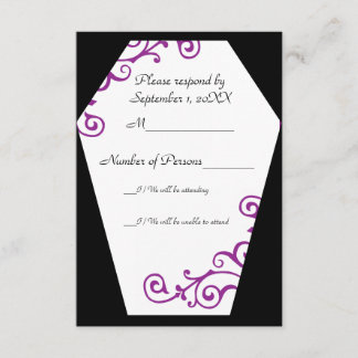 Keranda Ivory (Purple) RSVP Card