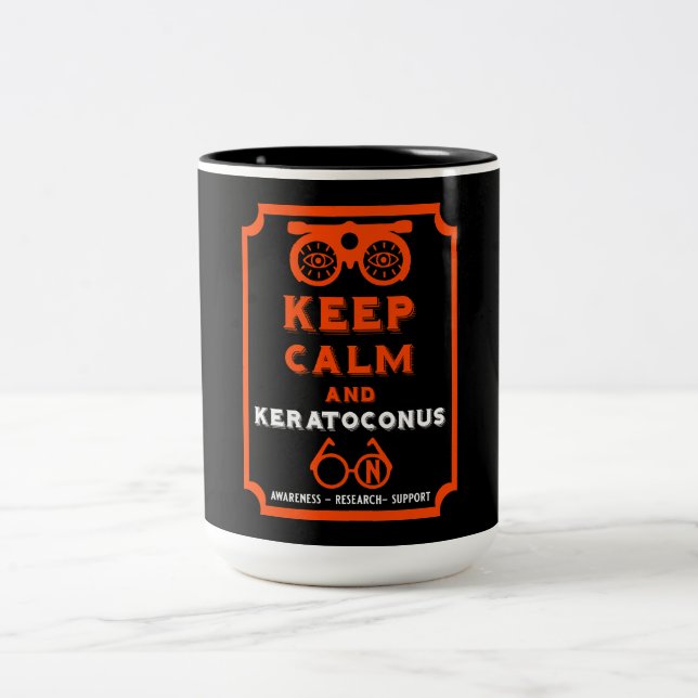 Keratoconus Support And Awareness Two-Tone Coffee Mug (Center)